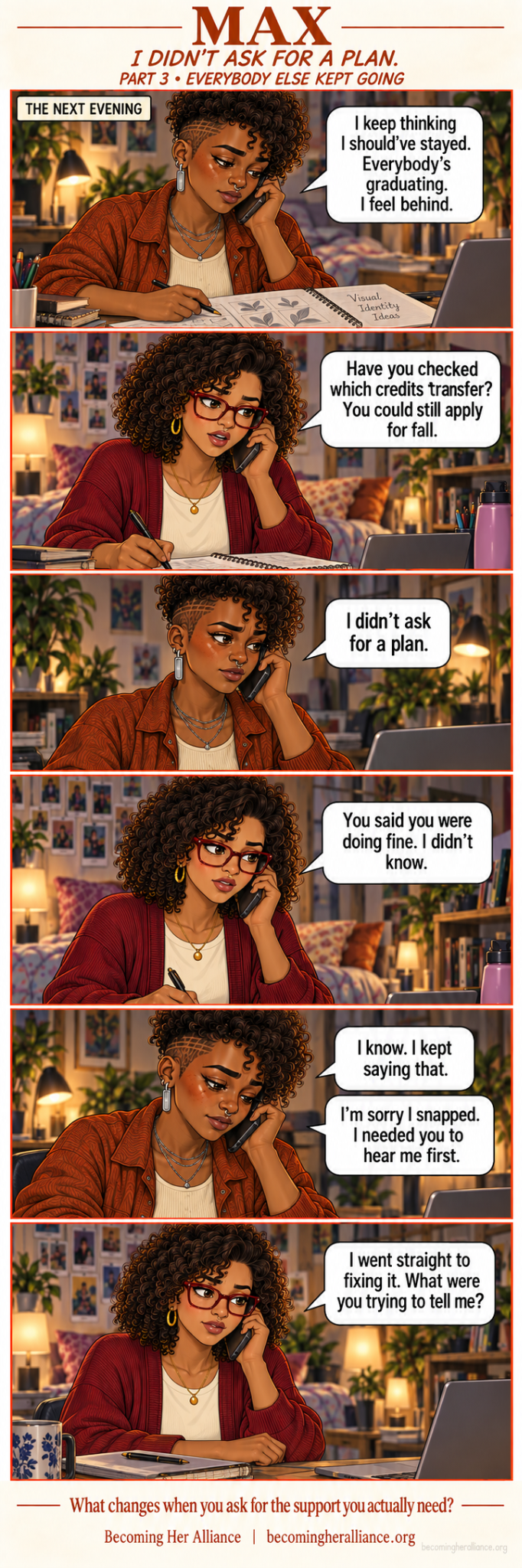MAX — Everybody Else Kept Going, Part 3: I Didn’t Ask for a Plan. Full transcript follows.