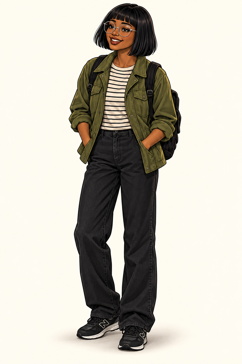 Full-body portrait of Jules