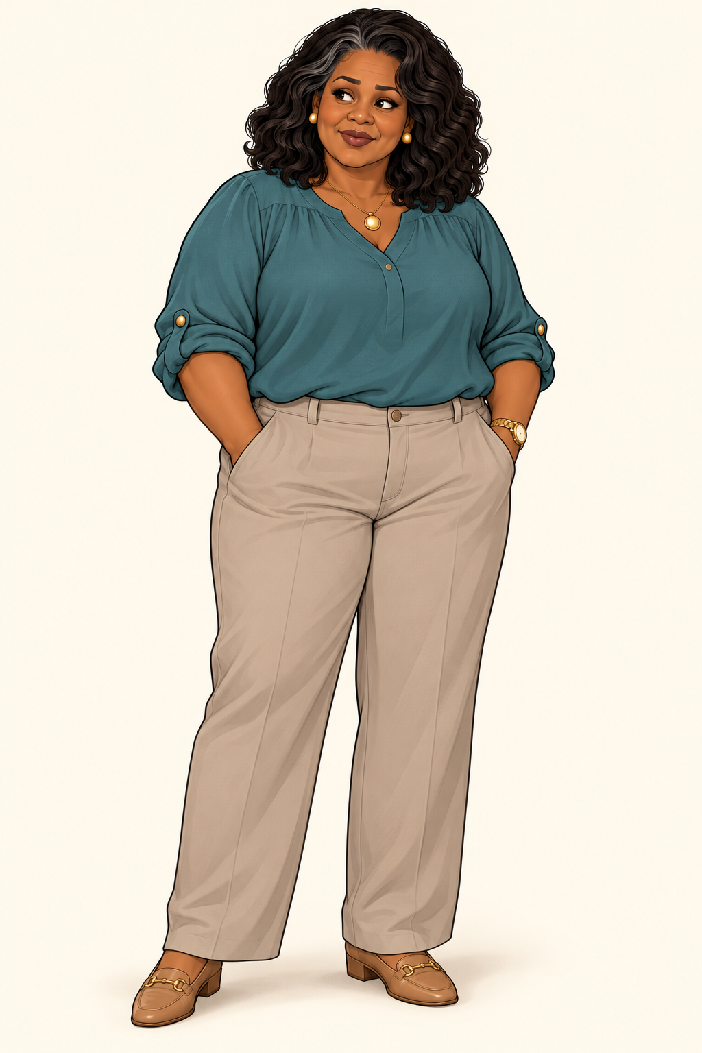Full-body portrait of Maven’s mother