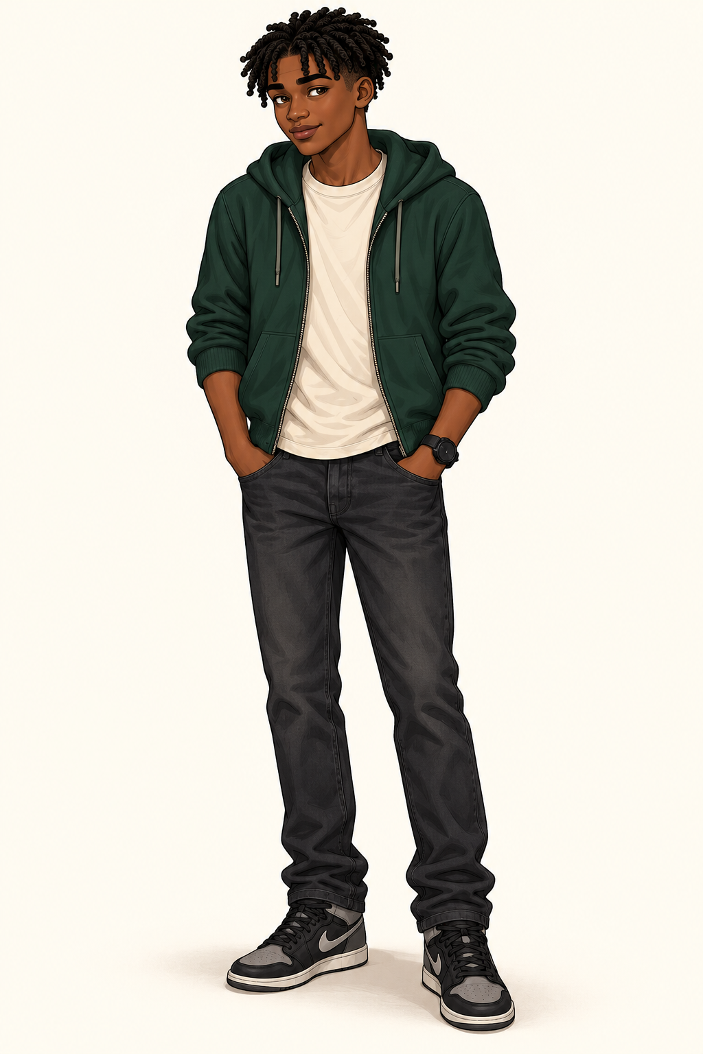 Full-body portrait of Max’s younger brother