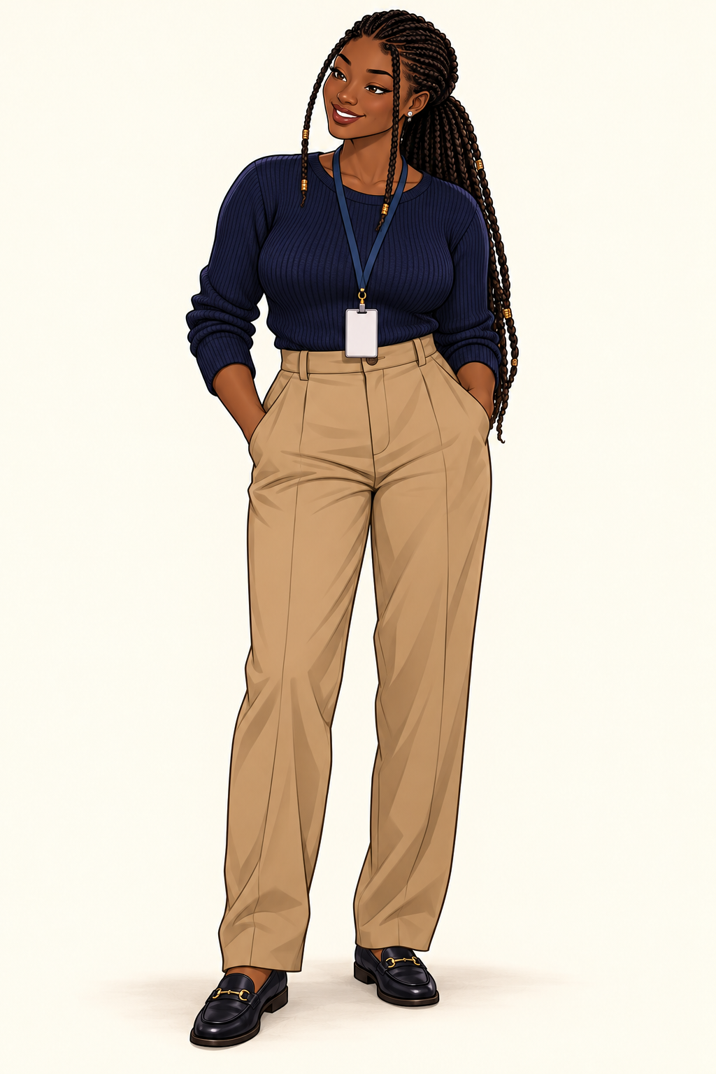 Full-body portrait of Tasha