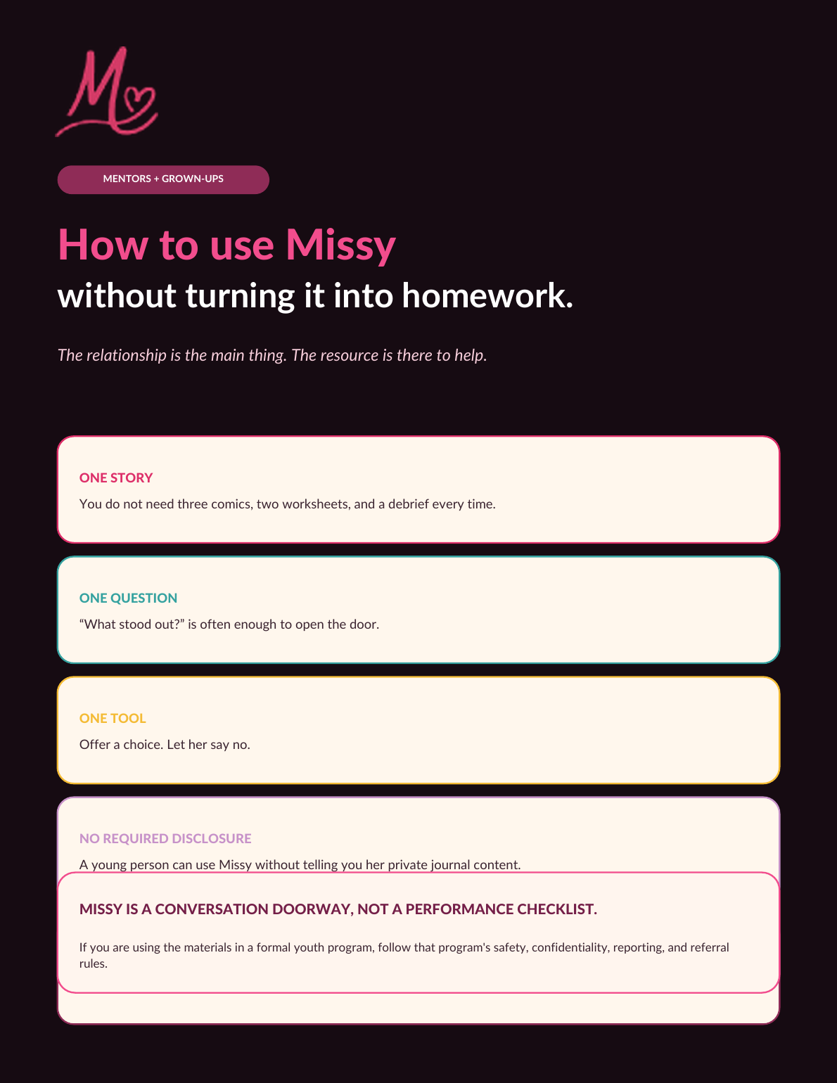 How to Use Missy Without Turning It Into Homework preview